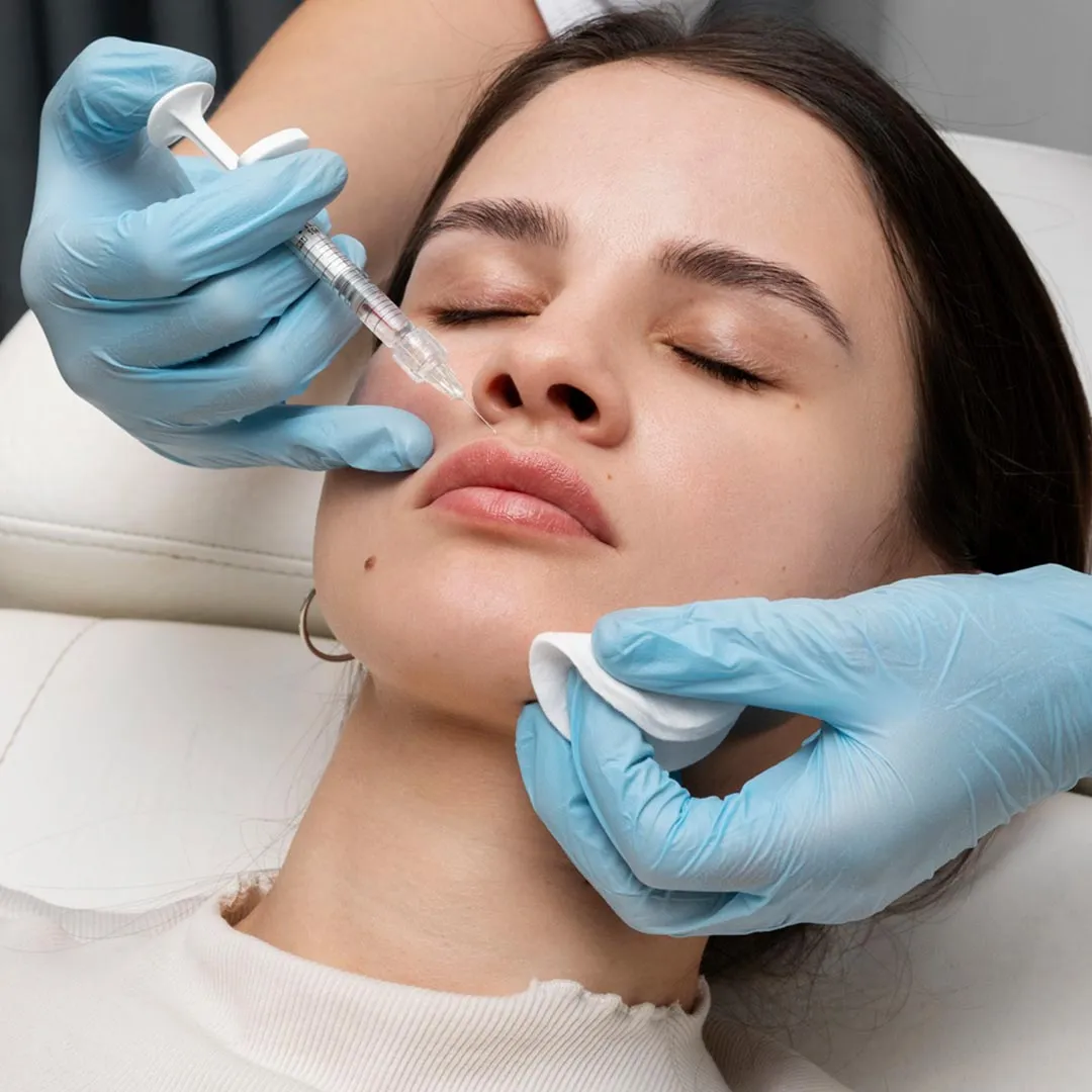 Clients Receiving Lip Filler Treatment