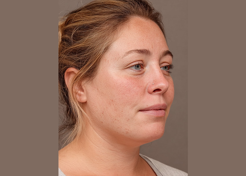 Before Face Fat Reduction Treatment