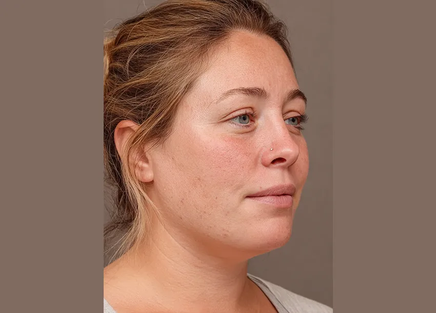 Before Face Fat Reduction Treatment